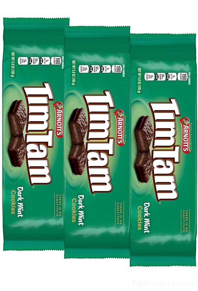 Amazon.com: Tim Tam Dark Mint Choc Cookie Biscuits (3 Pack